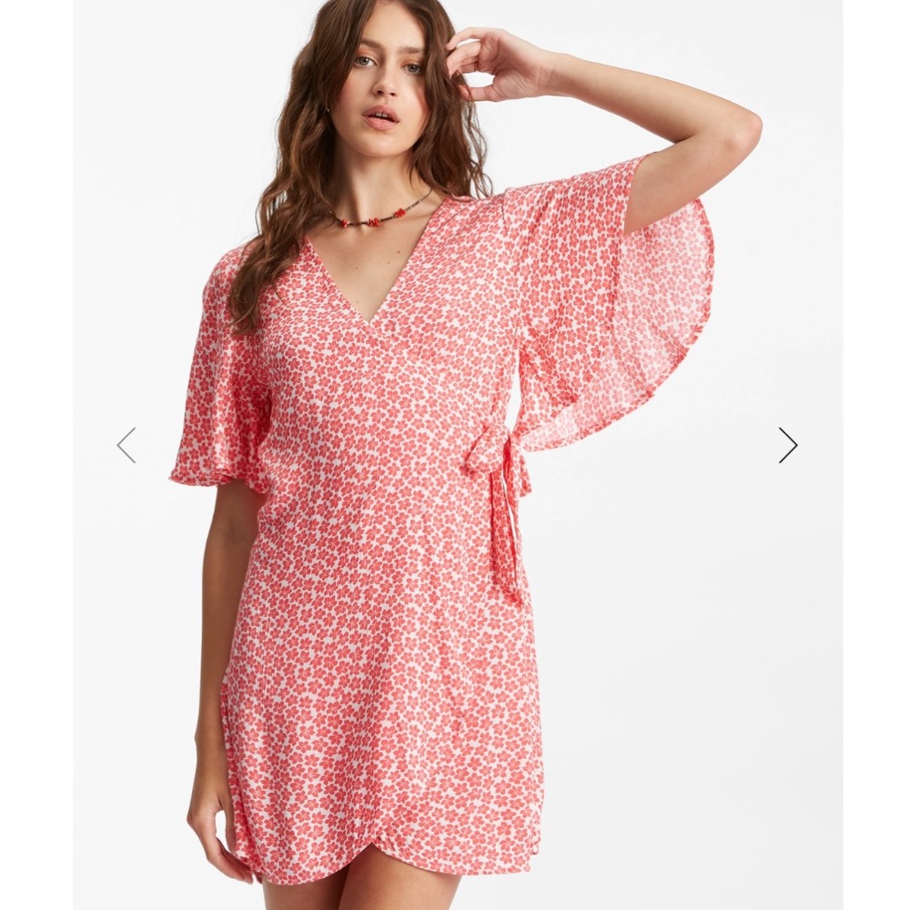 NWT Billabong All For You Mini Wrap Dress